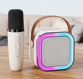 Goyal’s Portable Karaoke Bluetooth Speaker with Wireless Microphone | RGB LED Lights | Voice Change Effects | USB TF AUX FM | Mini Party Speaker for Kids & Adults