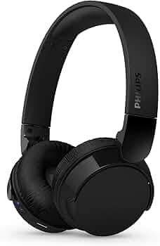Philips Audio TAH4209BK/00 Bluetooth Headphones,Lightweight and Foldable Design, 32mm Neodynamic Drivers, 55H Playtime, USB Type-C Fast Charging, Built-in Mic for Smartphone, Laptop, Tablet (Black)