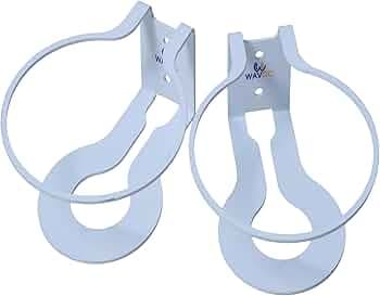 (Pack of 2) Metal Wall Mount Holder for TP-Link Deco X20 X60 X68 Wi-Fi 6 Mesh Bracket, Powder Coated Steel Stand Holder in White