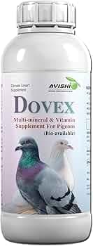Avishi Dovex Multimineral and Vitamin Supplement for Pigeons (100 ml) Organic Formula for Healthy Growth, Weight Gain, Enhanced Productivity, and Better Quality Eggs