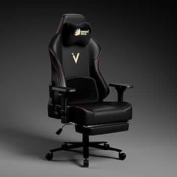 Green Soul Vision Pro Multi-Functional Ergonomic Gaming Chair, Leatherette Upholstery, 4D Armrests, Integrated Footrest, Sturdy Metal Base & 180° Back Recline (Black) Installation Provided