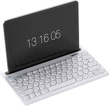 Portronics Bubble Dock Wireless Keyboard with Tablet Holder, Multi-Device Pairing, Rechargeable Battery,Dual Connectivity(2.4 GHz RF & Bluetooth 5.3v)