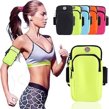 Sunkizzrs® Armband for Running - 6.8 Inch Waterproof Washable Mobile Holder Arm Band for Fitness Gym Outdoor Sports, Armband for iPhone/Vivo/Oppo/Samsung/Sony/Motorola/Xiaomi Redmi (Green)