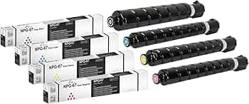 NPG-67 Toner Cartridge Compatible for Printers IR C3320 / C3325 / C3330 / C3520 / C3525 / C3530 / IR C3020 / C3226 (NPG-67 - 4 Color Combo)