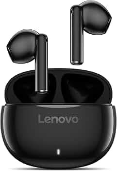 Lenovo E310 True Wireless Stereo Earbuds Bluetooth 5.3 ENC Noise-Cancelling Ear Buds with 13mm Speaker Type-C Charging 20h Battery Life for Music Calls Comfortable Fit Wireless Earbuds - Black