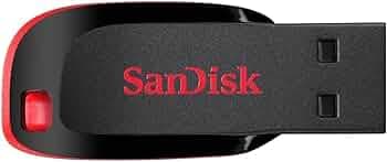 SanDisk Cruzer Blade 16GB, USB 2.0, Flash drive, Pendrive, Red, 5Y Warranty (SDCZ50-016G-I35)