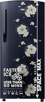 IFB 187L 2 Star Direct-Cool Single Door Refrigerator (IFBDC-2132NBFE, Floral Falls Blue) Extraordinary Space with Humidity Controller