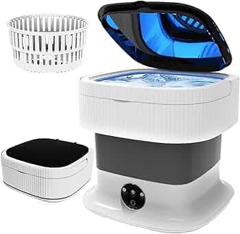 Portable Washing Machine, 16L Mini Washing Machine With Spin Basket，Small Portable Washer Machine Suitable for Underwear Small Clothes, Foldable Design