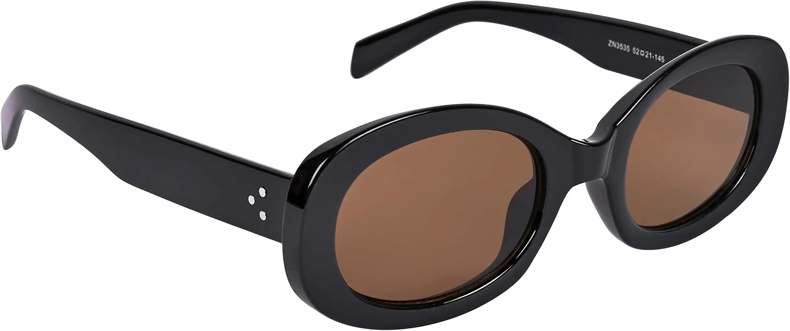 NuVew® UV Protected Retro Oval Sunglasses for Men & Women (NW-3535-32)