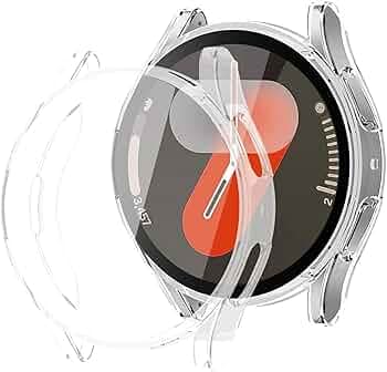 M.G.R.J® Soft TPU Front Protection Case Cover for Samsung Galaxy Watch 7 (44mm) (Flexible|Silicone) (Transparent)