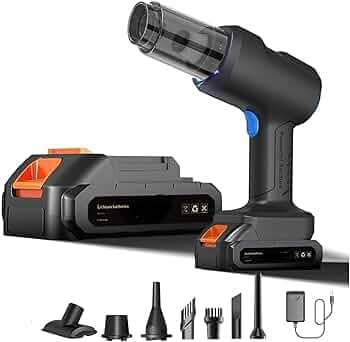 Car Vacuum Cleaner with Blower 3 in 1, USB Rechargeable Wireless Handheld Portable Cleaner, 600W High Power Suction 24V Mini Vacuum for Car, Home & Travel, Cordless Dust Cleaner with Blower Function