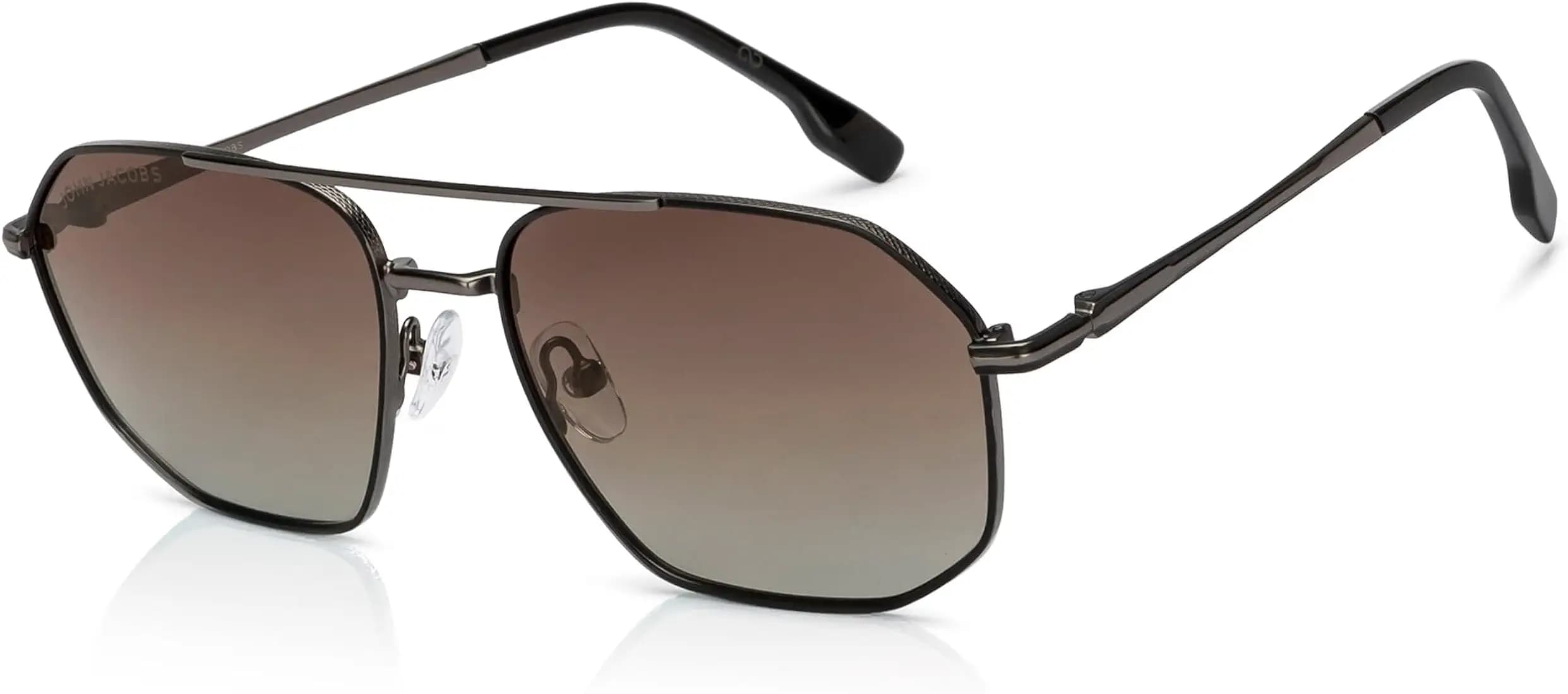 John Jacobs | Full Rim Rectangular Stylish & Premium Polarized Sunglasses | Polarized and 100% UV Protected | Men & Women | Extra Wide | JJ S15861