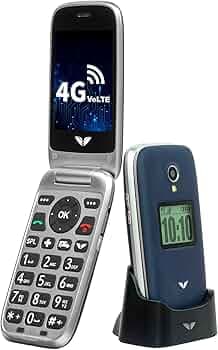 Easyfone Royale - 4G Flip Phone for Seniors | 2.8" Big Screen | Loud Sound with Additional Boost Option | Big & Talking Buttons | USB-C & Dock Charger | SOS | Photo Speed Dial |