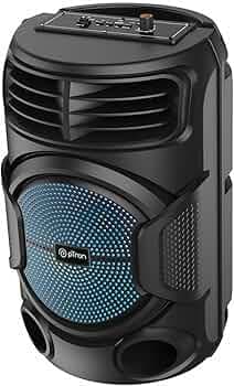 pTron Fusion Octane 48W Bluetooth Party Speaker w/Punchy Sound, 8 inch Neo Driver, Breathing RGB Lights, 6Hrs Playtime, BT5.3/Aux/TF Card/USB Playback Modes, Type-C Charging, Portable (Jade Black)