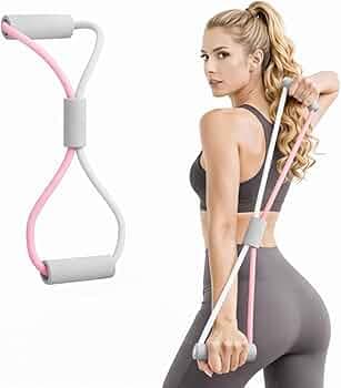 Figure 8 Resistance Exercise Band with Comfortable Handles – Chest, Shoulder & Neck Stretching | Home Fitness Equipment for Yoga, Pilates, Physical Therapy & Gym – Men & Women (1)