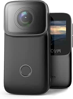 SJCAM C200 Action Camera 4K 24FPS Optical 16MP | Magnetic Body & Hands Free | 6-Axis Gyro Stabilizer | WiFi 2.4 GHZ | Insta Go | Webcam | Video Recording | Mini Vlogging Cam (Black)