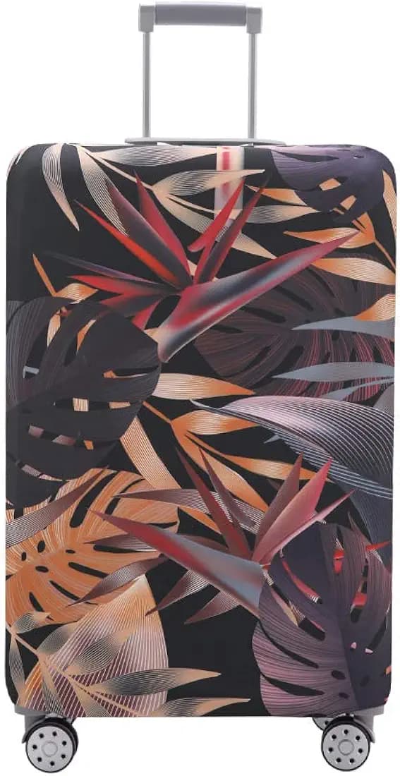 Travelkin Luggage Cover Washable Suitcase Protector Anti-scratch Suitcase cover Fits 18-32 Inch Luggage (Autumn leaves, M)