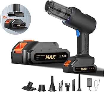 DREAM SKY Portable Car Vacuum Cleaner with Blower | USB Rechargeable Wireless Handheld Car Vacuum Cleaner Traveling,Portable,Rechargeable Portable Car Vacuum with 21000pa-High-Power (V1A)