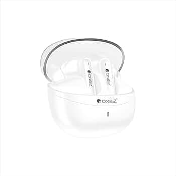 Truly Wireless in Ear Earbuds with ENC Mic, 10mm Drivers, Bluetooth 5.3, 35H Playtime, Type C Charging (Transparent, OB-7148)