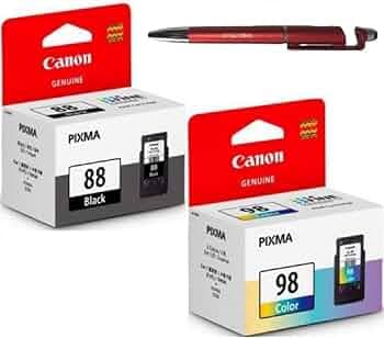 Canon 88 & 98 Ink Cartridge with ITGLOBAL 3in1 Multi-Function Mobile Phone Stand, Stylus Pen, Anti-Metal Texture Rotating Ballpoint Pen (Very Colors) PG 88 CL 98 PG-88 CL-98