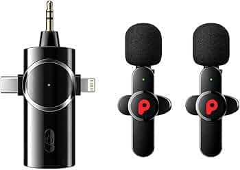 Primate K33 3-in-1 Wireless Lavalier Microphone for Youtubers, Vloggers & Creators | Compatible with iPhone, Android, DSLR, iPad & Type-C Devices | Noise Reduction Mic, 50M Transmission Range