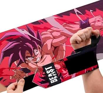 STEIGEN FITNESS ULTIMATE Printed Wrist Support Wraps,Wrist Bands For Exercise,Wrist Straps For Gym (GOKU RED)