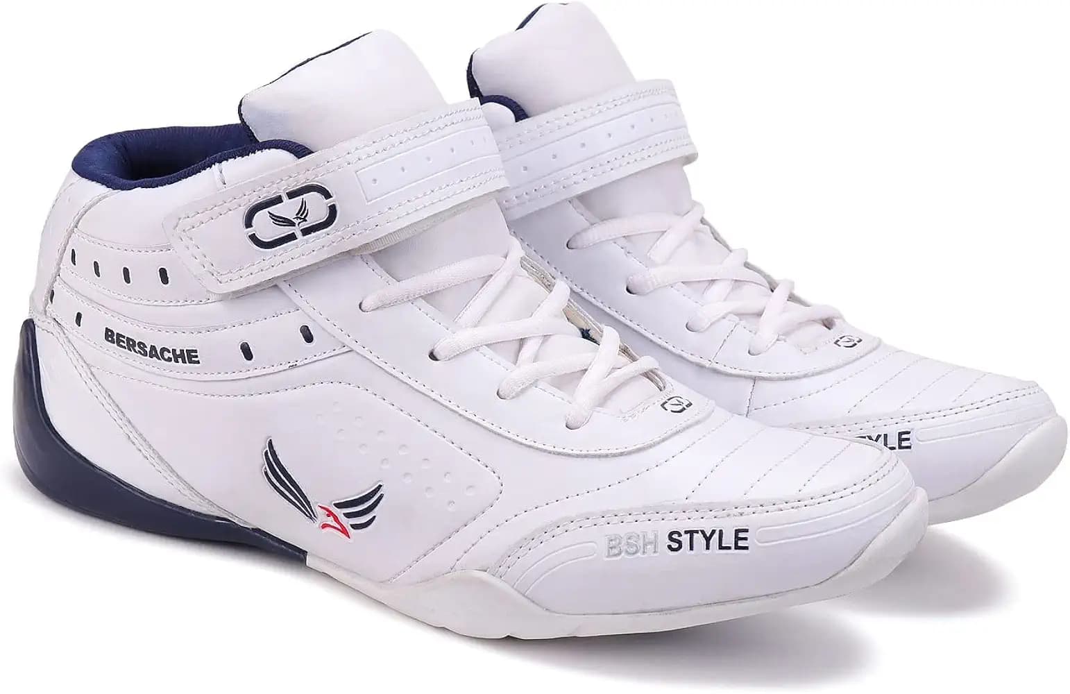 Bersache Sports Shoes for Men |Latest Stylish Sports Shoes for Men |Lace-Up Lightweight White Shoes for Running, Walking, Gym,Trekking and Hiking Shoes for Men