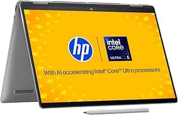 HP Envy x360 AI Laptop, Intel Core Ultra 5 125U, 12 Tops, 16GB LPDDR5, 512GB SSD, (Win11, Office21, Grey, 1.39 kg) Touchscreen, 2K, 14-inch(35.6cm), Integrated Graphics, 5MP IR Camera, fc0105TU