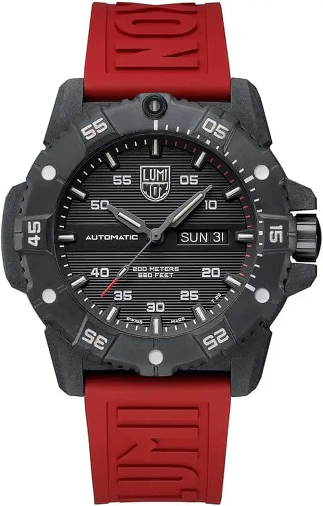 Luminox - Master Carbon Seal Automatic Xs.3875 - Mens Analog Military Rubber Band Watch 45Mm - 200M Water Resistant - Sapphire Glass