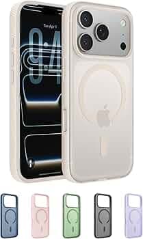 Belkin Case for iPhone 17 PRO MagSafe Compatible - SheerForce Magnetic Phone Cover - Slim, Shockproof, Anti-Yellowing, Drop Protection - Sand