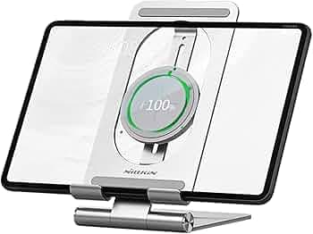 Nillkin Power Hold Wireless Charging Stand for Qi Enabled Tablet + Stand for Work from Home (WFH) (Without Magic Tag) (for Non Qi Tablets Like iPads & Samsung Tab Buy Wireless Charging Receiver