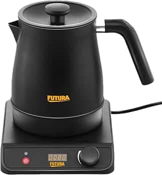 Hawkins Stainless Steel Futura 1.4 Litre Electronic Smart Kettle with Micro-Chip, Electric Hot Water Kettle for Tea, Coffee, Soup, Gargling, Black (FKTA1), 1200 Watts