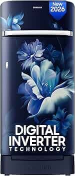 Samsung 189 L, 5 Star, Digital Inverter, Direct-Cool Single Door Refrigerator (RR21H2H25UZ/HL, Midnight Blossom Blue, Base Stand Drawer, Single Touch Defrost, 2026 Model)