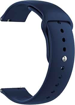 ACM Watch Strap Silicone Belt 20mm Compatible with Withings Nokia Steel Hr 40mm Smartwatch Sports Band Dark Blue