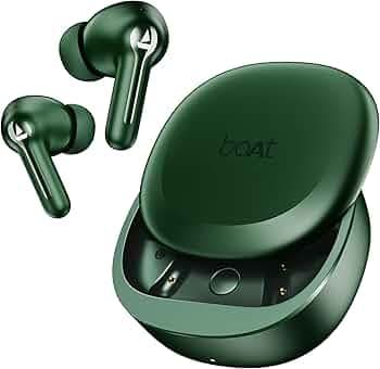 Boat 2025 Launch Airdopes Prime 413, 4Mics ENx, 50hrs Battery, Multipoint, App Support, BT v6.0, 12mm Drivers, ASAP Charge, Bluetooth Earbuds, TWS Ear Buds Wireless Earphones with mic (Green)