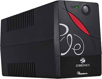 ZEBRONICS Zeb-U725 600VA UPS for Desktop/PC/Computers (not for Routers) with Automatic Voltage Regulation, Black