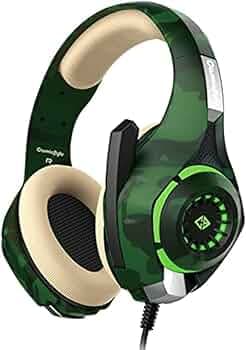 Cosmic Byte GS410 Headphones with Mic and for PS4, Xbox One, Laptop, PC, iPhone and Android Phones (Camo Green)