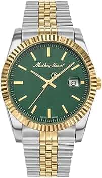 Mathey-Tissot Stainless Steel Analog Green Dial Men's Watch-H810Bv, Band Color:Multicolor