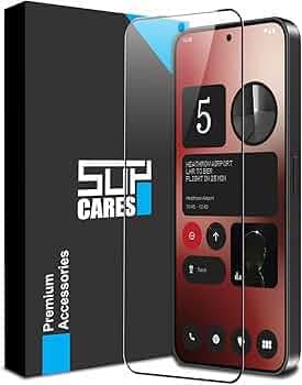 SupCares Tempered Glass for Nothing Phone 2A and Nothing Phone 2A Plus (6.7 Inch) With Installation Kit | Military-Grade Gorilla Screen Protector | Edge to Edge Coverage | Black