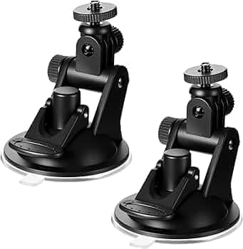 2PCS Dash Cam Suction Cup Mounts, Car Camera Mount, Windshield and Dashboard Suction Cup Mounts, Camera Mount for Car Dashcam, GPS Driving DVR, Phone Bracket, Action Camcorder, Video Recorder