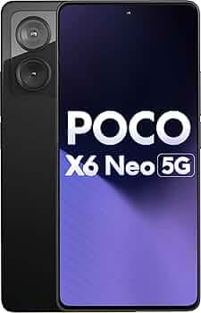 Poco X6 Neo 5G (Astral Black, 8GB RAM, 128GB Storage) | Dimensity 6080 Processor | 5000 mAh Battery + 33W Fast Charging | 108MP + 2MP Rear Camera & 16MP Front Camera