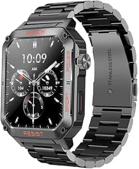 Rugged Smart Watches for Men, Fitness Tracker Smartwatch for Android/iPhone, 1.91" HD Screen Bluetooth Answer/Make Calls, IP68 Waterproof, AI Assistant, Heart Rate/SPO₂/Sleep Monitor, Titanium Gray