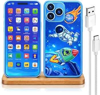 Kids Phone – Rechargeable Toy for Kids with 24 Learning Modes | Talking Dummy Mobile for Boys & Girls Age 2–12 | Educational Mobile Phone Toy with, Music & Games Flash Card Phone
