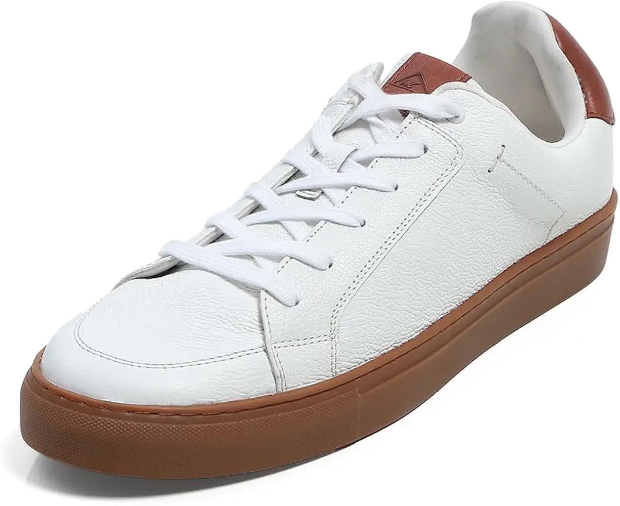 Monte Carlo Mens Solid Lace Up Genuine Leather Casual Sneaker (201800FW)