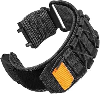 OBOE Nylon Watch Strap 'COMPATIBLE WITH' Amazfit T-Rex 3 Watch Sports Watch Band (B-Black) [WATCH NOT INCLUDED]