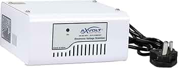 Axvolt Fridge Stabilizer for Double Door Refrigerator up to 450L | Voltage Stabilizer for Refrigerator | Copper Transformer Voltage Protector | White