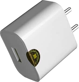 5W USB Charger Adaptor, Universal Compatibility, White, Compact, 1A, Wall Charger, Type D 3Pin in