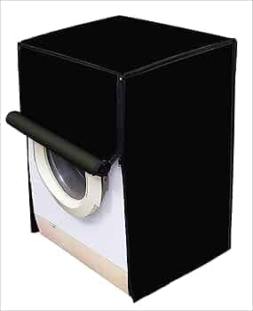 Home Dressing Solid Colour Waterproof, Dustproof, Front Load Washing Machine Cover for IFB 6Kg, 6.5kg, 7kg, 7.5kg, 8kg Suitable for All Brands Washing Machine, (Size: 24*24*33 Inches) (Black)