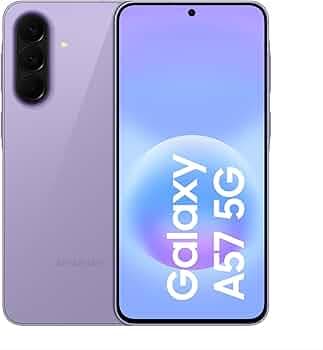 Samsung Galaxy A57 5G (Awesome Lilac, 12GB RAM, 256GB Storage), Agentic AI, Triple Camera with Nightography Video, 2 Days Battery Life, 6 Gen OS Upgrades, IP68, 6.9mm Sleek, with No Cost EMI