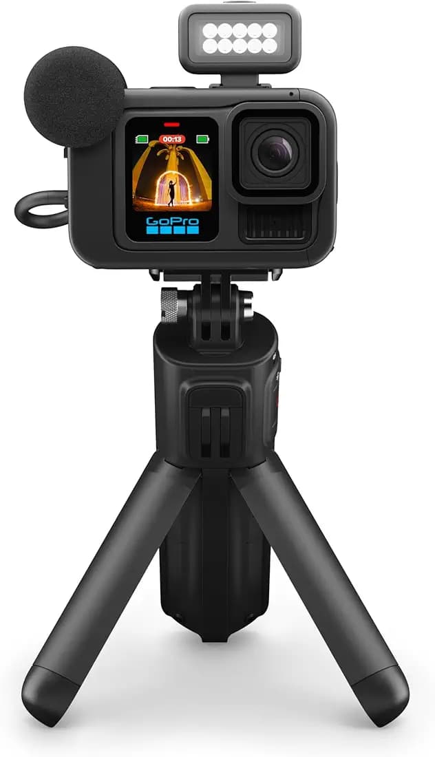 GoPro HERO13 Black Creator Edition Volta (Battery Grip, Tripod, Remote Control), Built In USB Multimedia Mod, Light Mod, Enduro Battery, Magnetic Lock Stand and Carry Case,24.7 Megapixels